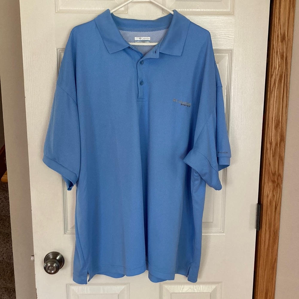 Columbia PFG Light Blue Polo